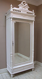 Antique French painted armoire